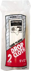 Premier Paint Roller - Heavy Weight Polyethylene Drop Cloth - 12' x 9', 2 mil Thick - Eagle Tool & Supply