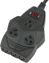 FELLOWES - 8 Outlets, 120 Volts, 15 Amps, 6' Cord, Surge Power Outlet Strip - Floor Mount, 5-15R NEMA Configuration - Eagle Tool & Supply