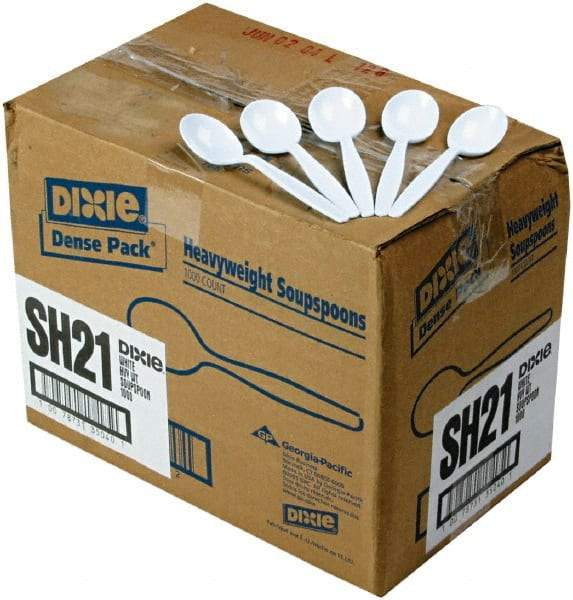 Dixie - Dixie Plastic Tableware, Heavyweight Soup Spoons - White - Eagle Tool & Supply