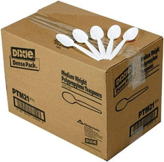 Dixie - Dixie Plastic Tableware, Mediumweight Teaspoons - White - Eagle Tool & Supply