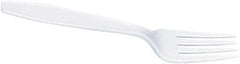 Dixie - Dixie Plastic Tableware, Heavyweight Forks - White - Eagle Tool & Supply