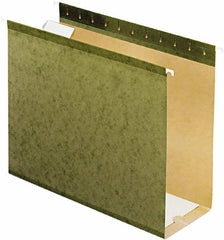 Pendaflex - 8-1/2 x 11", Letter Size, Standard Green, Hanging File Folders with Box Bottom - 11 Point Stock, 1/5 Tab Cut Location - Eagle Tool & Supply