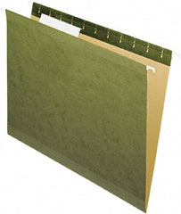 Pendaflex - 8-1/2 x 11", Letter Size, Standard Green, Standard Hanging File Folders - 11 Point Stock - Eagle Tool & Supply