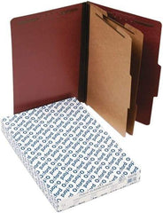 Pendaflex - 8-1/2 x 14", Legal, Red, Classification Folders with Top Tab Fastener - 11 Point Stock, 2/5 Tab Cut Location - Eagle Tool & Supply