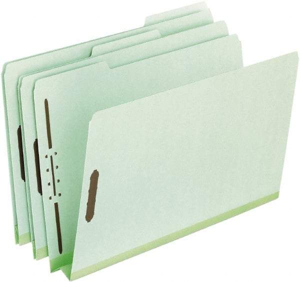 Pendaflex - 8-1/2 x 11", Letter Size, Red, Classification Folders with Top Tab Fastener - 11 Point Stock, 1/3 Tab Cut Location - Eagle Tool & Supply