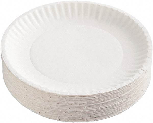 AJM Packaging Corporation - Uncoated Paper Plates, 6" - White - Eagle Tool & Supply