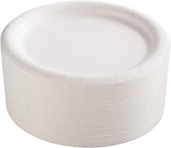 AJM Packaging Corporation - Premium Coated Paper Plates, 9" - White - Eagle Tool & Supply