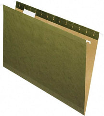 Pendaflex - 8-1/2 x 14", Legal, Standard Green, Standard Hanging File Folders - 11 Point Stock, 1/5 Tab Cut Location - Eagle Tool & Supply