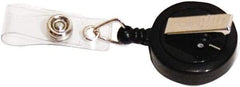 ADVANTUS - 30 Inch Long, Retractable ID Holder Strap - Black, 12 Pack - Eagle Tool & Supply