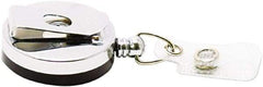 ADVANTUS - 24 Inch Long, Retractable ID Holder Strap - Black, Silver, 12 Pack - Eagle Tool & Supply