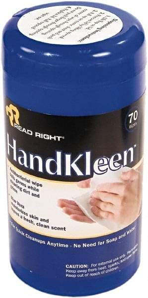 READ RIGHT - Pre-Moistened Hand Cleaning Wipes - Pop-Up, 6-1/2" x 5-1/2" Sheet Size, White - Eagle Tool & Supply