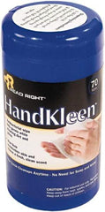 READ RIGHT - Pre-Moistened Hand Cleaning Wipes - Pop-Up, 6-1/2" x 5-1/2" Sheet Size, White - Eagle Tool & Supply