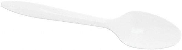 DART - Dart Style Setter Mediumweight Plastic Teaspoons - White - Eagle Tool & Supply