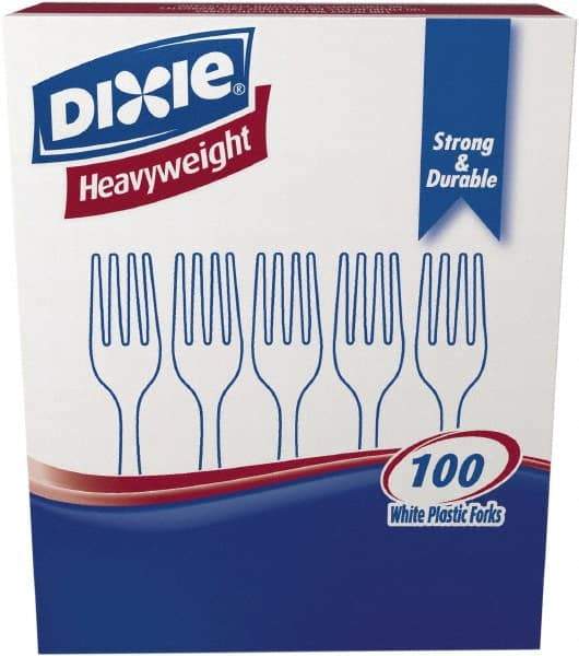 Dixie - Dixie Heavyweight Plastic Forks - White - Eagle Tool & Supply