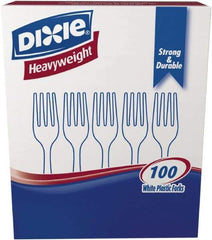 Dixie - Dixie Heavyweight Plastic Forks - White - Eagle Tool & Supply