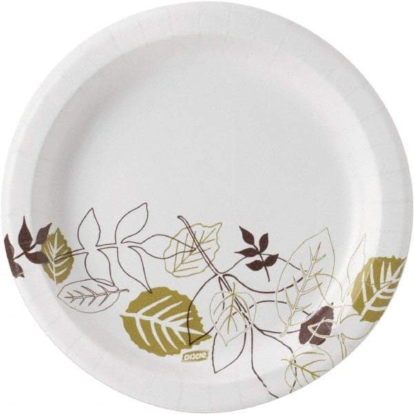 Dixie - Dixie Ultralux Pathways Heavyweight Paper Plates, 8-1/2" - Heavyweight Paper Plates 8-1/2 Inch, Green and Burgundy - Eagle Tool & Supply