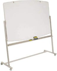 Quartet - 48" High x 72" Wide Reversible Total Erase Laminate Marker Boards - Steel Frame, 4-3/8" Deep, Includes Dry-Erase Markers (Black, Blue, Green, Red) & One Eraser. - Eagle Tool & Supply