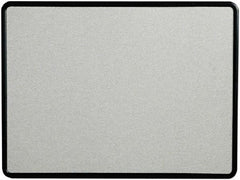 Quartet - 48" Wide x 36" High Open Cork Bulletin Board - Fabric, Gray - Eagle Tool & Supply