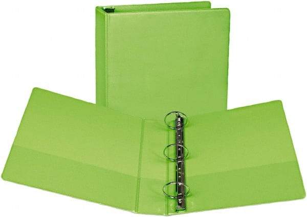 Samsill - 2" Sheet Capacity, 11 x 8-1/2", View Ring Binder - Vinyl Covered Chipboard, Lime - Eagle Tool & Supply
