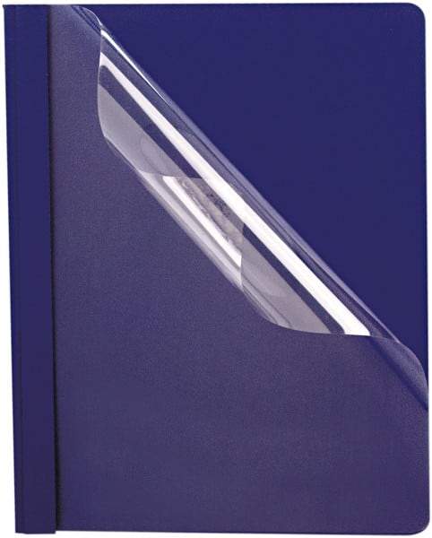 OXFORD - 8-1/2" Long x 11" Wide 3 Fasteners Report Cover - Blue - Eagle Tool & Supply