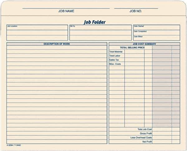 TOPS - 8-1/2 x 11", Letter Size, Manila, File Folders with Top Tab - 11 Point Stock, Straight Tab Cut Location - Eagle Tool & Supply