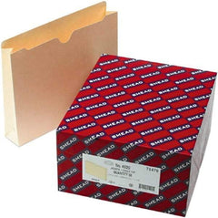 Samsill - 8-1/2 x 11", Letter Size, Manila, File Jacket/Sleeve/Wallet with Expanding Jacket - 11 Point Stock, Straight Tab Cut Location - Eagle Tool & Supply