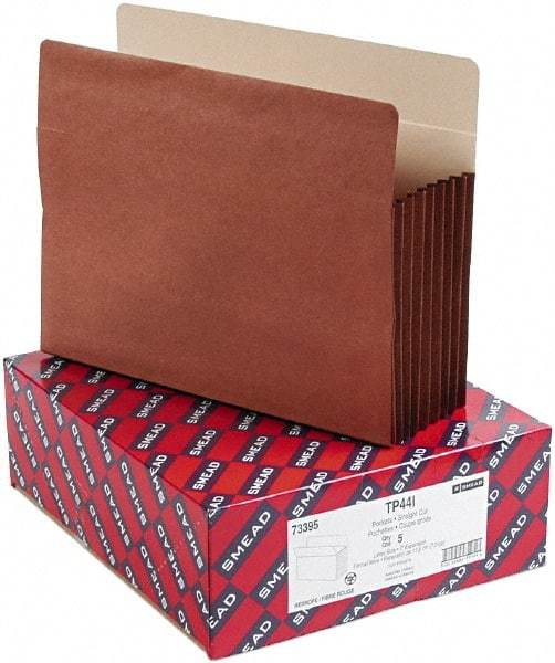 Samsill - 8-1/2 x 11", Letter Size, Manila/Redrope, Expandable File Folders with Drop Front & Top Tab Pocket - 11 Point Stock, Straight Tab Cut Location - Eagle Tool & Supply