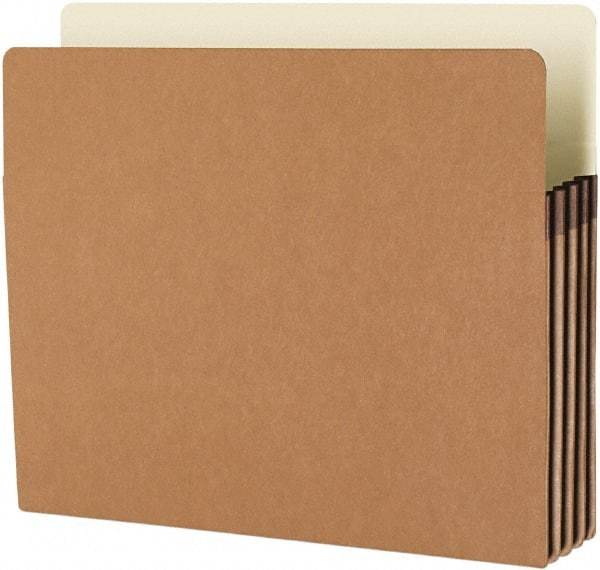 Samsill - 8-1/2 x 11", Letter Size, Manila/Redrope, Expandable File Folders with Drop Front & Top Tab Pocket - 11 Point Stock, Straight Tab Cut Location - Eagle Tool & Supply