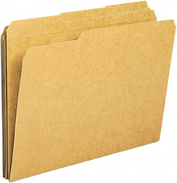 Samsill - 8-1/2 x 11", Letter Size, Kraft, File Folders with Top Tab - 11 Point Stock, 1/3 Tab Cut Location - Eagle Tool & Supply