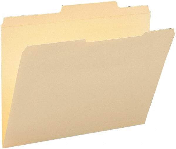 Samsill - 8-1/2 x 11", Letter Size, Manila, File Folders with Top Tab - 11 Point Stock, 2/5 Tab Cut Location - Eagle Tool & Supply