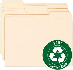 Samsill - 8-1/2 x 11", Letter Size, Manila, File Folders with Top Tab - 11 Point Stock, 1/3 Tab Cut Location - Eagle Tool & Supply