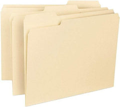 Samsill - 8-1/2 x 11", Letter Size, Manila, File Folders with Top Tab - 11 Point Stock, 1/3 Tab Cut Location - Eagle Tool & Supply