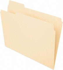 Pendaflex - 8-1/2 x 11", Letter Size, Manila, File Folders with Top Tab - 11 Point Stock, 1/3 Tab Cut Location - Eagle Tool & Supply