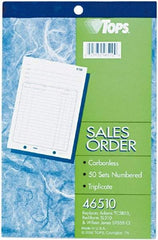 TOPS - 50 Sheet, 5-9/16 x 7-15/16", Sales Order Book - White - Eagle Tool & Supply