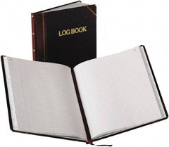 Boorum & Pease - 150 Sheet, 10-3/8 x 8-1/8", Record Rule Log Book - Black & Red - Eagle Tool & Supply