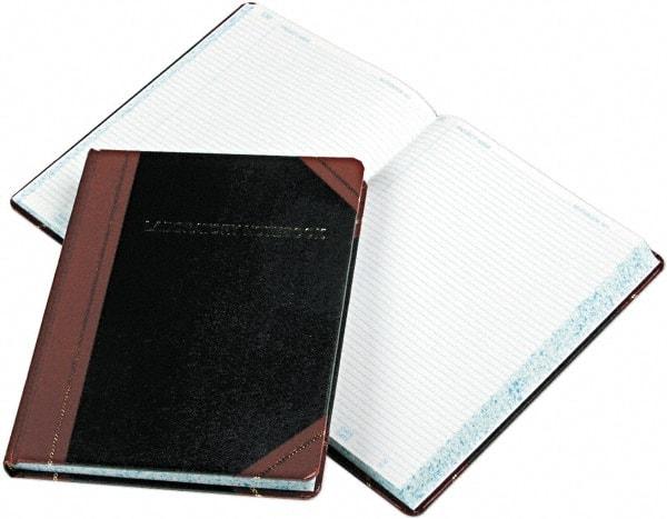 Boorum & Pease - 300 Sheet, 10-3/8 x 8-1/8", Record Rule Notebook - Black - Eagle Tool & Supply