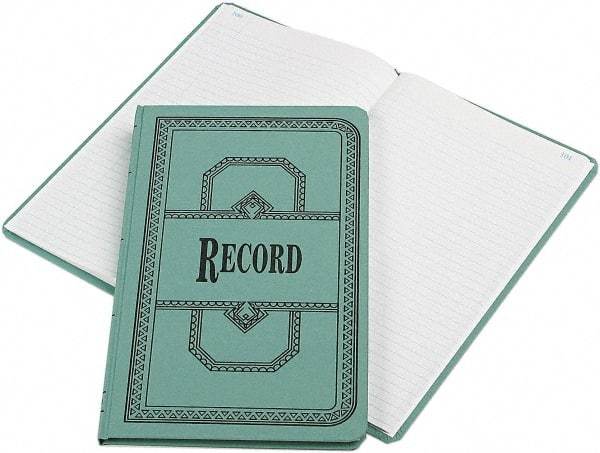 Boorum & Pease - 150 Sheet, 12-1/8 x 7-5/8", Record Rule Record/Account Book - Blue - Eagle Tool & Supply