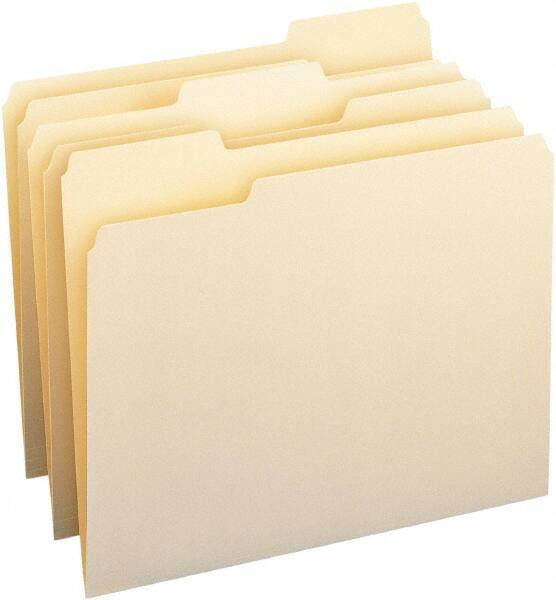 Samsill - 8-1/2 x 11", Letter Size, Manila, File Folders with Top Tab - 11 Point Stock, 1/3 Tab Cut Location - Eagle Tool & Supply