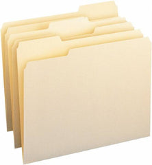 Samsill - 8-1/2 x 11", Letter Size, Manila, File Folders with Top Tab - 11 Point Stock, 1/3 Tab Cut Location - Eagle Tool & Supply
