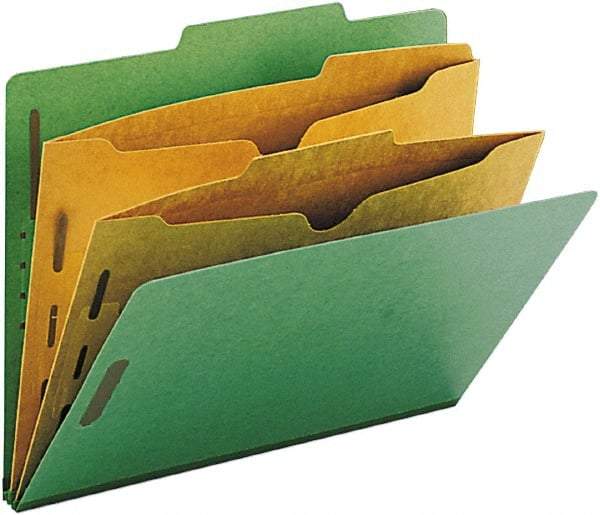 Samsill - 8-1/2 x 11", Letter Size, Blue, Classification Folders with Top Tab Fastener - 11 Point Stock, 2/5 Tab Cut Location - Eagle Tool & Supply