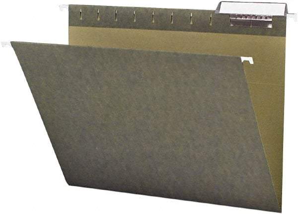 Samsill - 8-1/2 x 11", Letter Size, Standard Green, Expanding Hanging File Holder - 11 Point Stock, 1/3 Tab Cut Location - Eagle Tool & Supply