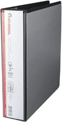 UNIVERSAL - 2" Sheet Capacity, 11 x 8-1/2", View Ring Binder - Vinyl, Black - Eagle Tool & Supply