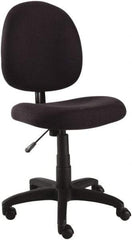 ALERA - 18-1/8" High Pneumatic Height Adjustable Chair - 18" Wide x 19" Deep, 100% Acrylic Seat, Black - Eagle Tool & Supply