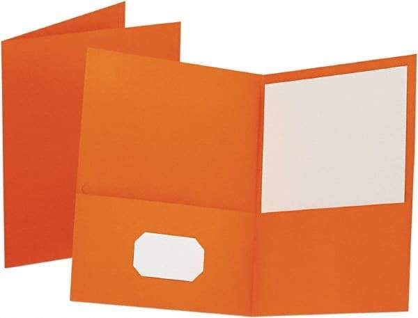 OXFORD - 8-1/2 x 11", Letter Size, Assorted Colors, Pocket Folders - 11 Point Stock - Eagle Tool & Supply