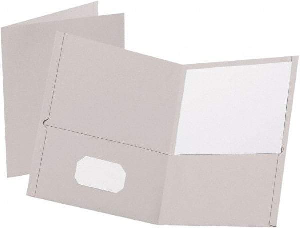 OXFORD - 8-1/2 x 11", Letter Size, Orange, Pocket Folders - 11 Point Stock - Eagle Tool & Supply