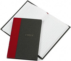 Boorum & Pease - 144 Sheet, 5-1/4 x 7-7/8", Record Rule Record/Account Book - Black & Red - Eagle Tool & Supply