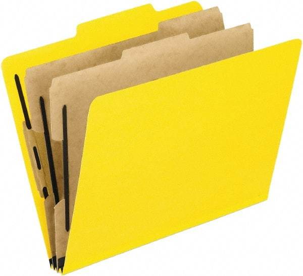 Pendaflex - 8-1/2 x 11", Letter Size, Green, Classification Folders with Top Tab Fastener - 11 Point Stock, 2/5 Tab Cut Location - Eagle Tool & Supply
