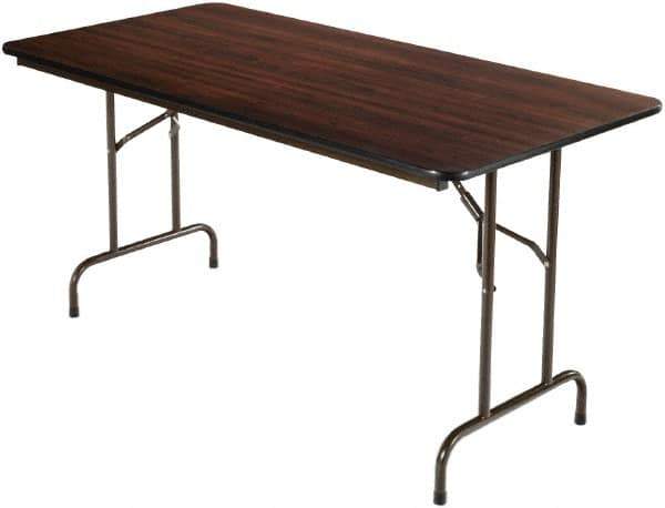 ALERA - 60" Long x 30" Wide x 29" High, Rectangular Folding Table - Walnut - Eagle Tool & Supply