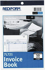 REDIFORM - 50 Sheet, 5-1/2 x 7-7/8", Invoice Book - White - Eagle Tool & Supply
