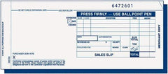 TOPS - 100 Sheet, 7-7/8 x 3-1/4", Sales Slip Book - White - Eagle Tool & Supply